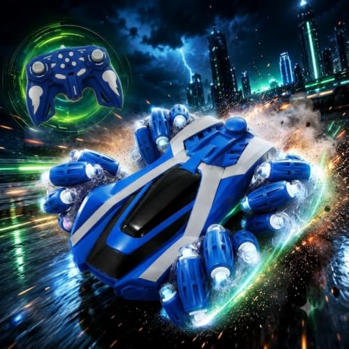 Image of Umadiya Remote Control Drift Stunt Car Toy 2.4GHz Flip Car with Mist Spray Smoke 360 Rotating for Kids Adults | High-Speed Tumbling Off Road | Rechargeable RC Car USB Type C Upto 60m Range