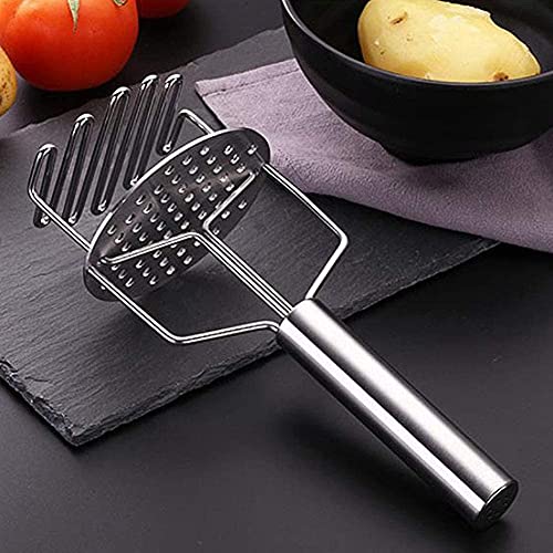 Buizel Dual-Action Potato Masher, Hand Tool, Food Press Ricer, Useful Kitchen Gadgets-Stainless-Steel