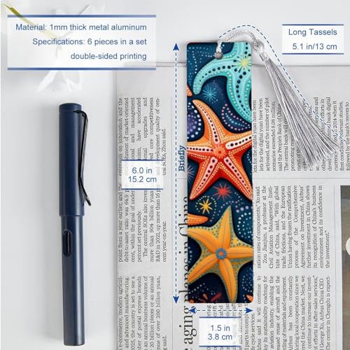 Marque-page étoile de mer en métal pour sublimer vos moments de lecture en vacances