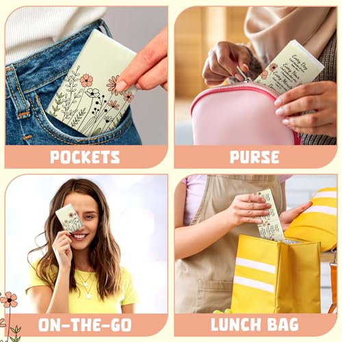 Image of Ctosree 50 Pack Pocket Tissues Travel Packs Bulk 500 Sheet Small Tissues Pocket Packs 3 Ply Mini Travel Size Individual(Wild Flower)