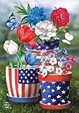 Briarwood Lane America In Bloom Patriotic Garden Flag
