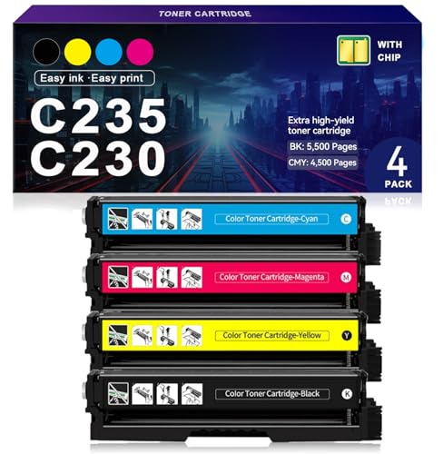 Toner C230 C235 haute capacité pour résoudre les interruptions d'impression Xerox C230