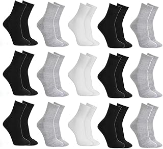 Kit 15 Meias Cano Alto Sport Grossa Esportiva Lisa Algodão Unissex