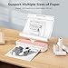 MUNBYN Portable Printer ITP01, Bluetooth Thermal Printer for Travel, Support 8.5x11 US Letter & A4 Paper, Compatible with Android and iOS Phone & Laptop, Inkless Printer for Mobile Office(Pink)