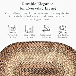 Rhody Rug Easy Living EL33 Taupetone 3' x 5' Oval - Braided Area Rug, Home Decor, Floor Mat or Bedroom Rug - Easy Care, Ideal for High Traffic Areas in Hallway and Living Room - Made in USA Rhody Rug Easy Living EL33 Taupetone 3 x 5 Oval Braided Area Rug Home Decor Floor Mat or Bedroom Rug Easy Care Ideal for High Traffic Areas in Hallway and Living Room Made in USA