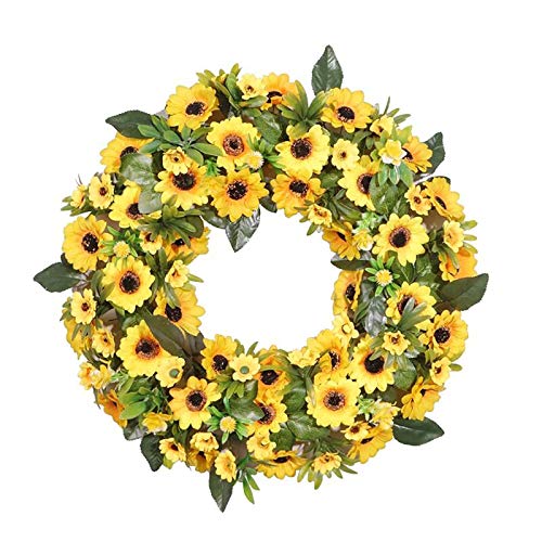 Couronne de tournesol pour porte d'entrée afin d'ensoleiller la décoration de votre maison