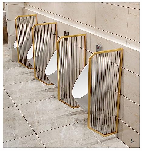 Panel de vidrio templado Estilo 2 para separación de urinarios con anclaje de pared 6