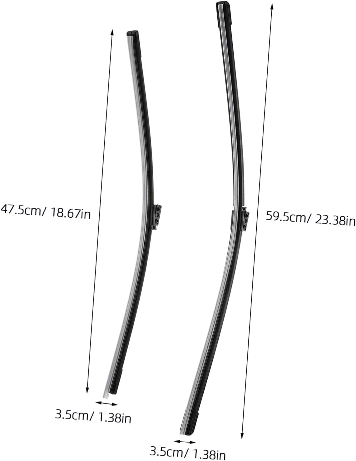 Luxshiny 2Pcs Windshield Wiper Blades Compatible with Car Wiper Blade Accessories for All Weather Performance Easy Installation