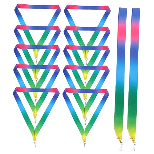 SOPOTUTU Lot de 12 Cordon de Médaille Multifonction Ruban de Récompense Sportif Cordon de Cou Accessoire de Fête pour Compétitions pour Événements Sportifs