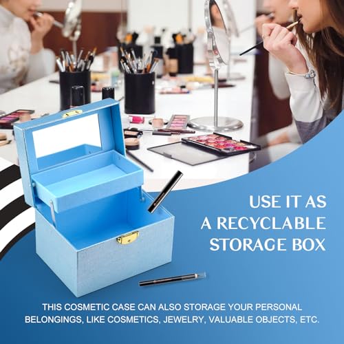 Color-Nymph-Makeup-Kit-For-Teens-Girls-With-Recyclable-And-Key-Lockable-Cabinet-Included-17-Colors-Eyeshadows-Blushes-Bronzer-Highlighter-Lipstick-Brushes-MirrorBlue