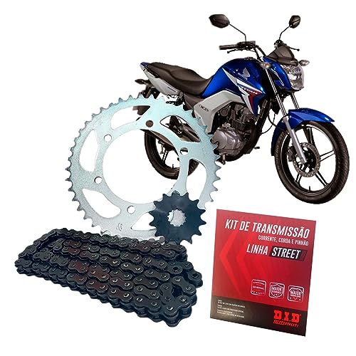 Kit Relação Transmissão Did CG 150; Titan 150; Fan 150; Cargo 150 (04-15) - 43/16T (428HS-118L)