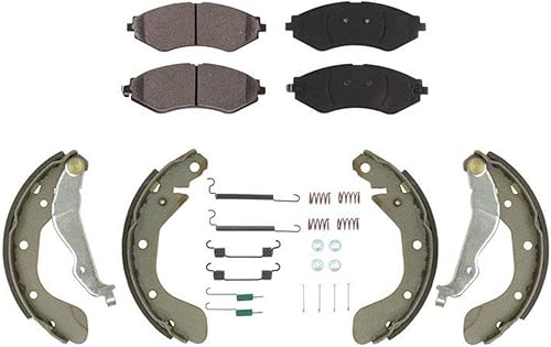 Miniatura 1 de Front Brake Pads Rear Brake Shoes Spring Kit Replacement Part for Chevrolet Aveo & Aveo 5 05-11