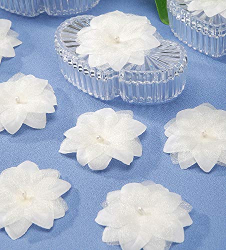 Darice VL8580 Flower Favor Embellishment, Ivory, 12-Pack