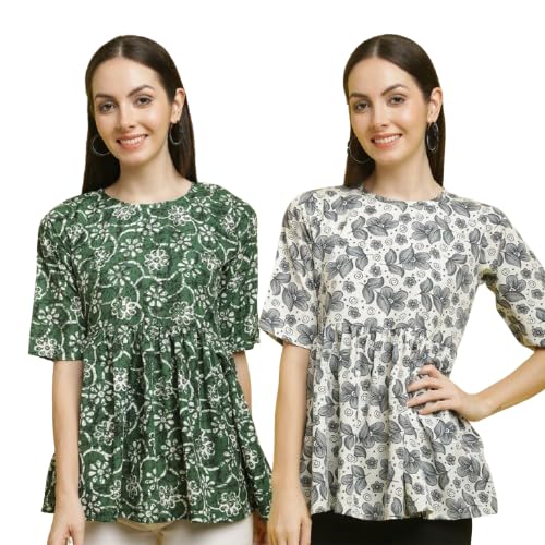 Image of Pinkmint Top's for Women ll Combo Regular Fit Girls Tops ll Casual Wear (Pack of 2)
