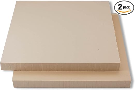 Holstex Thermoform Molding Foam Brand - Mega Form - USA Made - (12in x 11.5in x 1in) - (2 Pack) - for KYDEX, Boltaron, ABS Plastic Sheet Molding