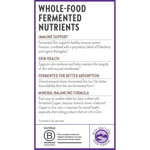 New Chapter Fermented Zinc Complex Supplement, 60 Count - image 9