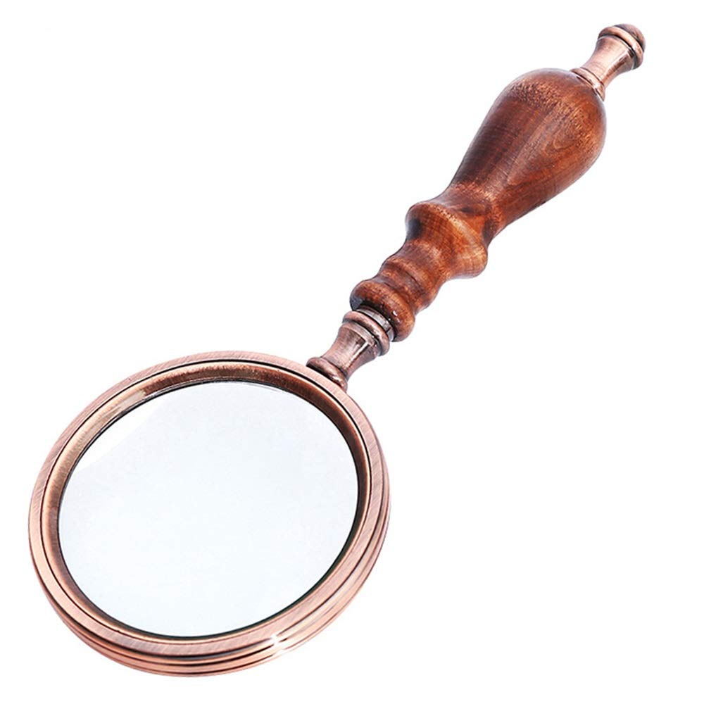 Loupe à main en métal et bois d'ébène, un cadeau élégant et utile pour les passionnés d'histoire