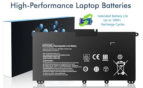 Ht03Xl Laptop Battery For Hp Pavilion 14-Dk 14-Df 14-Cf 14-Ce 15-Da0Xxx 15-Cs0Xxx 15-Db 15-Cw 15-Cr Series 15-Cs0053Cl 15-Da0014Dx 15-Dw0033Nr Ht03041Xl Hstnn-Db8R Hstnn-Ub7J L11421-2C2 L11421-542 #TOP6