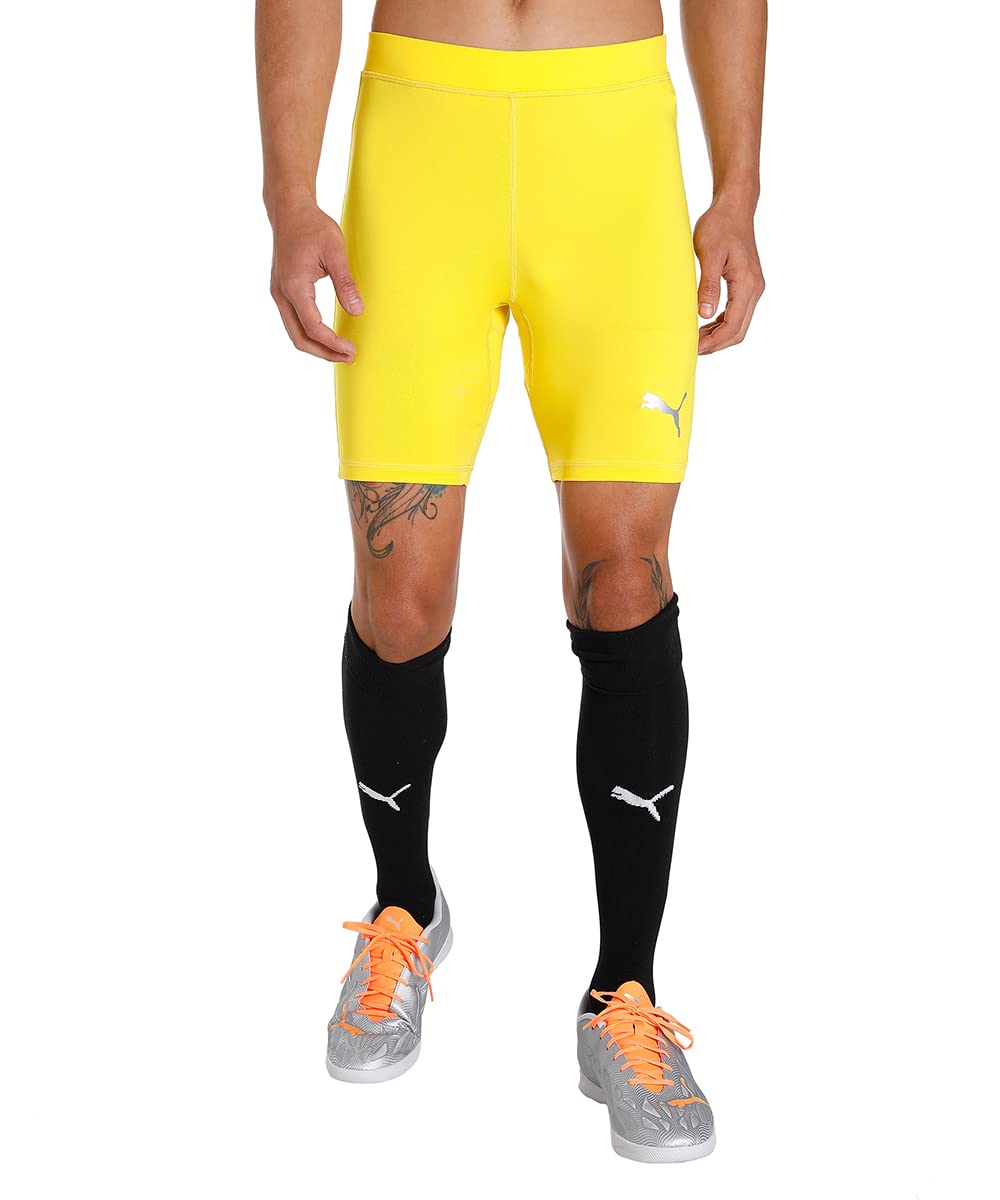 PUMA Men's Liga Baselayer Short Tight Functional Underwear, Yellow, XXL UK