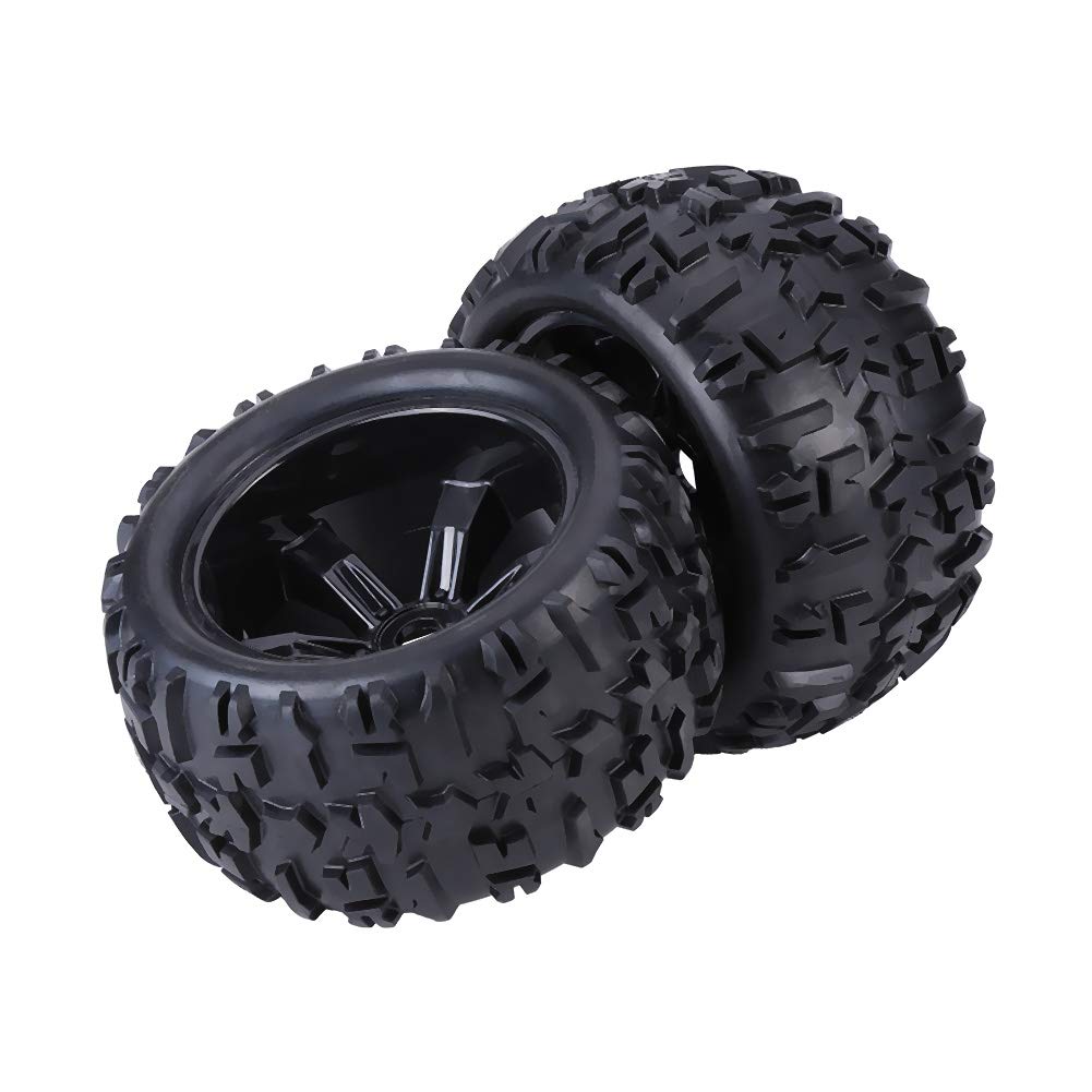 Opona samochodowa RC z piastami, 4 sztuki / zestaw gumowa opona i plastikowe koło piasty, akcesoria do obręczy do 1/8 RC Truck Car