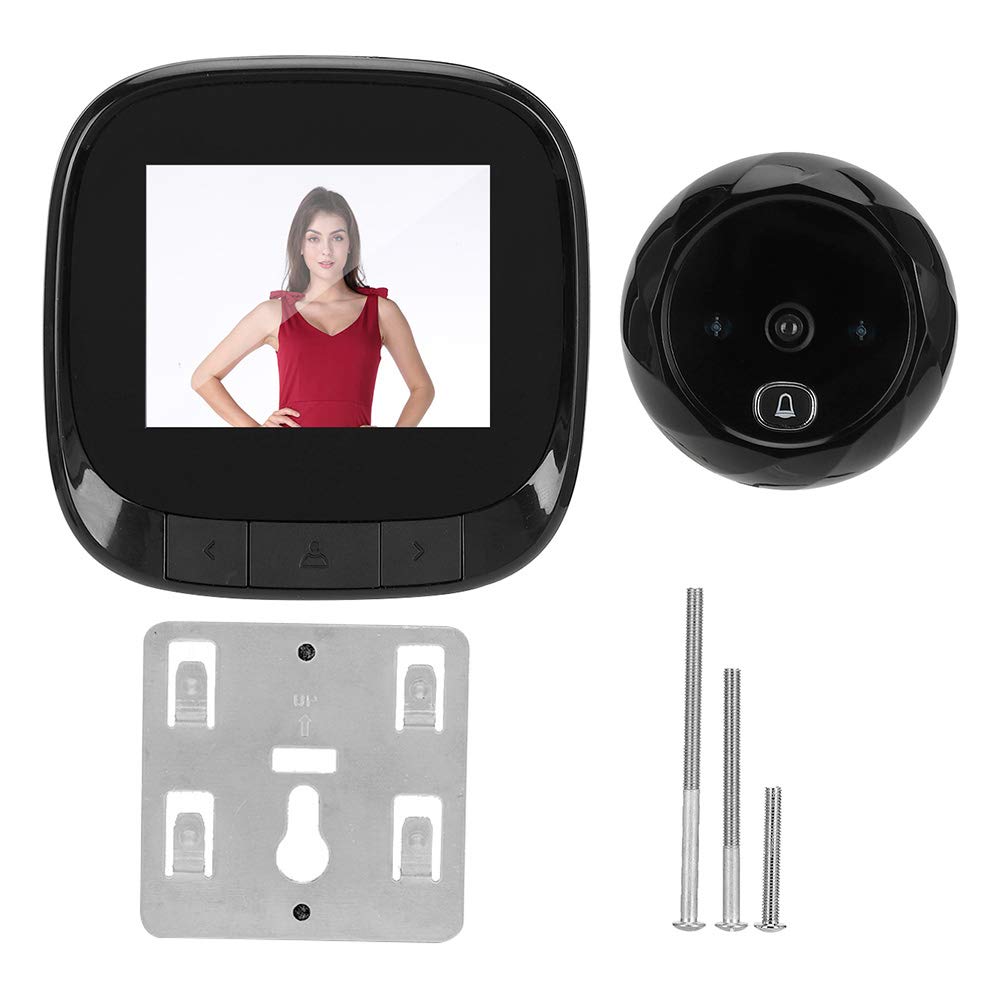 Spioncino elettronico per videocitofono 2,4 pollici, visore per porte di sicurezza HD Videocamera digitale per visione notturna con allarme per sicurezza domestica