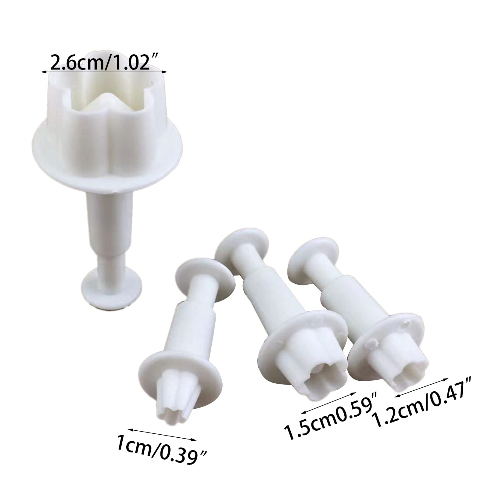 4pcs Flower Petals Seal Kitchen Accessories Fondant Cutter Biscuit Cookie Cake Mold Cake Decorating Tools Pastry Plunger