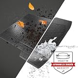 Walser Kofferraummatte Safeguard, Größe L 130 x 120 cm, universal zuschneidbare Gummimatte, universeller Kofferraumschutz, Antirutschmatte