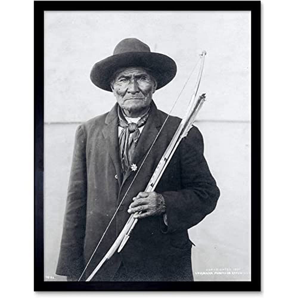Geronimo Apache Chief Native American Vintage BW Photo Unframed Wall Art Print Poster Home Decor Premium