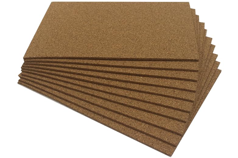 Chely Intermarket, Lamina de corcho pared 20x30cm (10unds) Resistente material, ideal para Paredes, Suelos, Grabado y Manualidades.