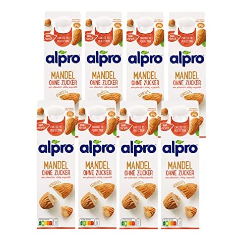 Alpro Mandeldrink Ohne Zucker Natur Pflanzlicher Drink Vegan 8x1L Cover