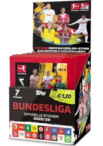 Bundesliga Sticker Collection 2025/26 - Display Box (50 Päckchen pro Full Box).