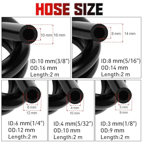 image for Tottist 6.6 FT High Performance Automotive Silicone Vacuum Tubing Hose