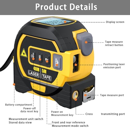 Cinta Métrica Digital 3 en 1 con Pantalla LED miniatura 5