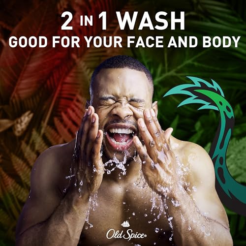 Image of Old Spice Cleansing Body Wash for Men, 3X Defense, 24 /7 Shower Fresh with Lasting Scent, 2-in-1 Body & Face Wash, Dragonblast Scent, 33.4 (Pack of 4)