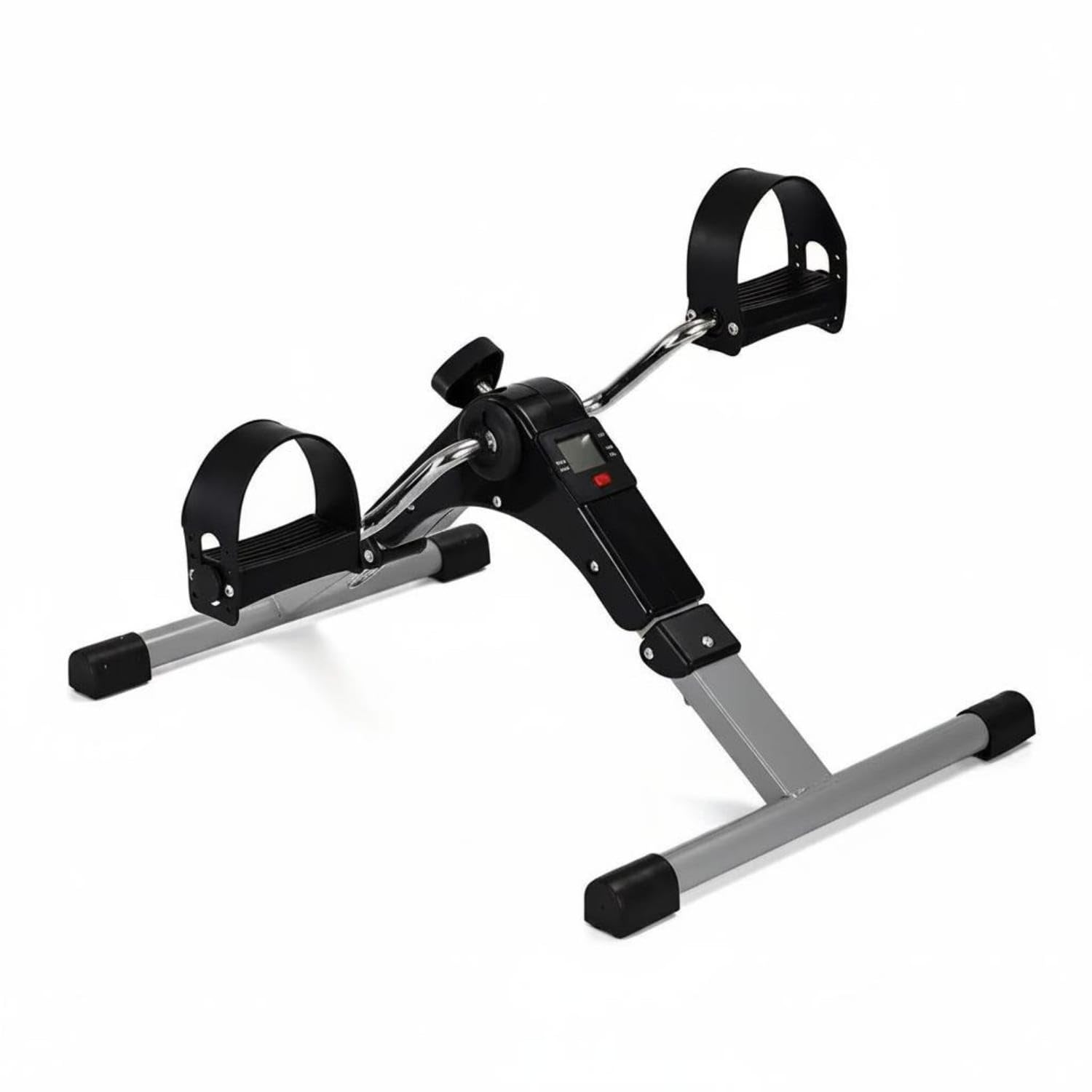 Foldable Folding Pedal Exerciser Digital Counter Portable Mini Exercise Bike Indoor Workout Arm and Leg Leg Exerciser Compact for Home, Black Basic-image-28