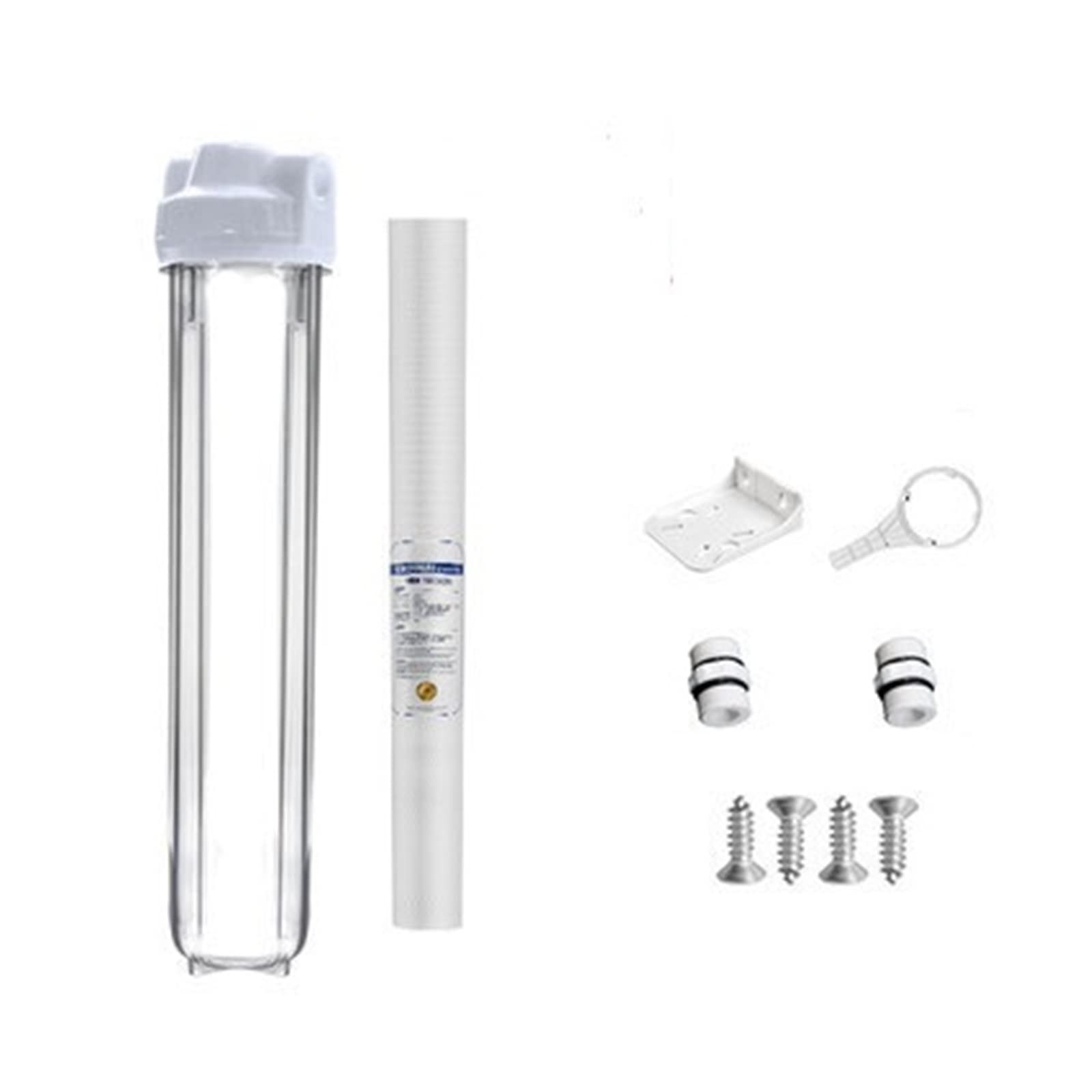 Cartucho Filtro Agua, Cartucho de carcasa de filtro de agua de 20 pulgadas de conexión rápida 1/2 3/4 for accesorios de filtro de agua filtro de sedimentos Pp(Bare metal)