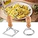 Ravioli Pasta Cutter Wooden Handle Ravioli Mold,One Square and One Round Suitable for Ravioli, Pasta, Biscuits, Etc