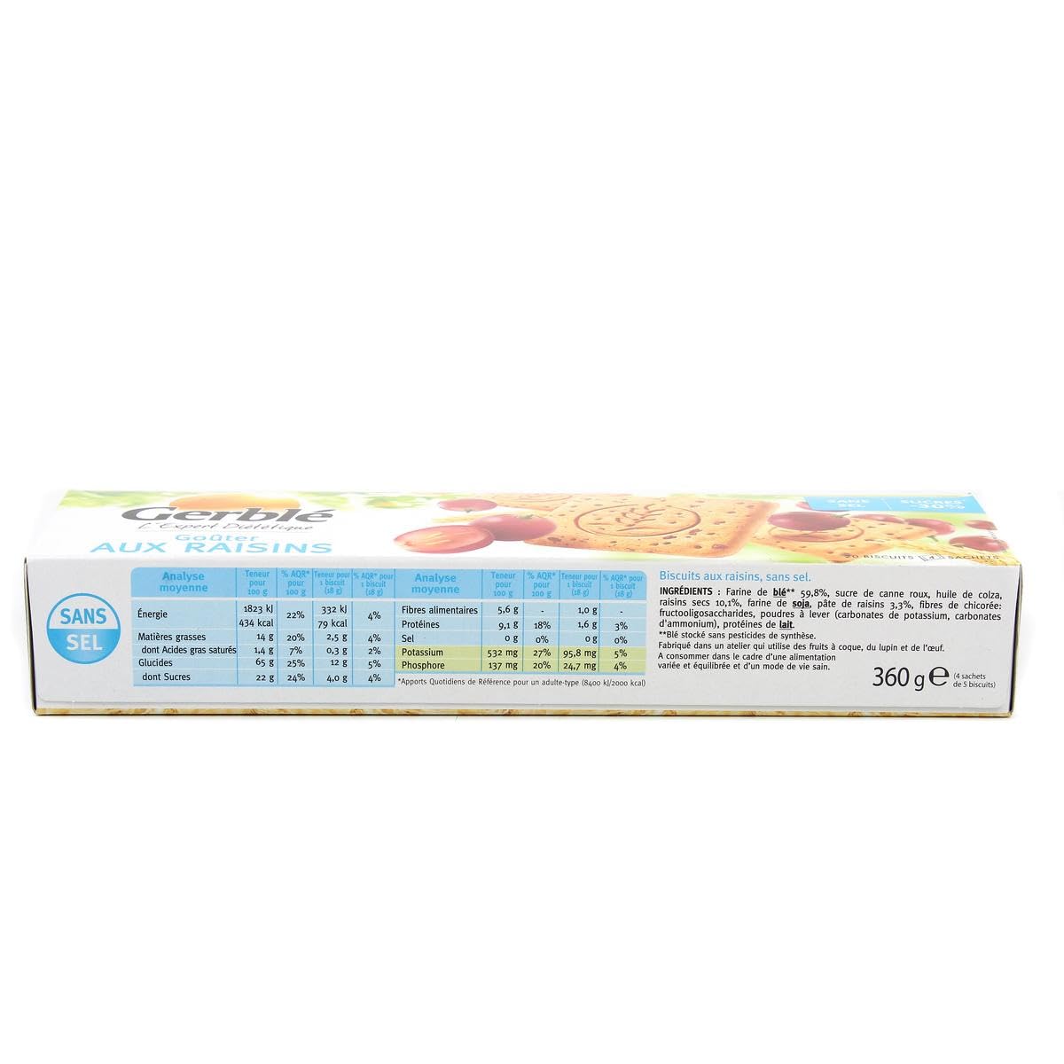 GERBLÉ - Gerblé Goûter Aux Raisins, 360G - 360G - Lot De 4 - Vendu Par Lot