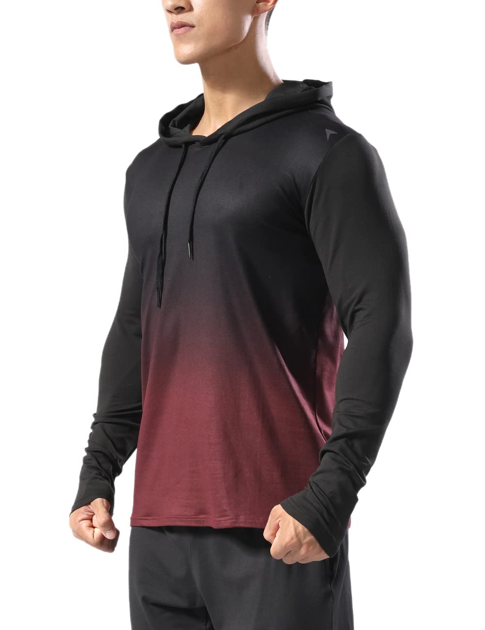 Muscle Alive Uomo Foderato Termico Felpa con Cappuccio Atletica Maglione Manica Lunga Allenamento Running Hoodies