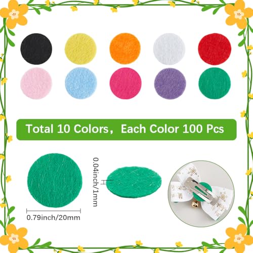 Mini cercles en tissu feutre prédécoupés 2cm pour petits tampons artisanaux