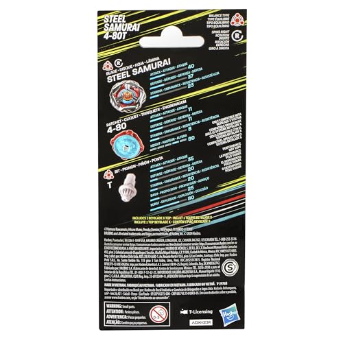 image for Beyblade X Steel Samurai 4-80T Booster Pack Set with Balance Type Righ