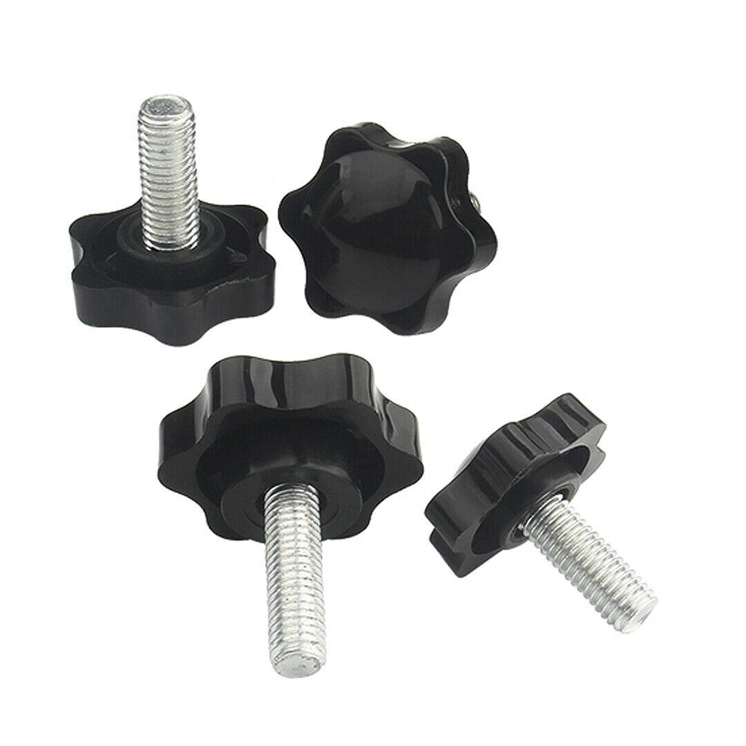 XIZONLIN M4*8 Clamping Screw Knob - Plum Hex Shaped Grips Star Knob Thumb Screw, M4*8,10 pcs