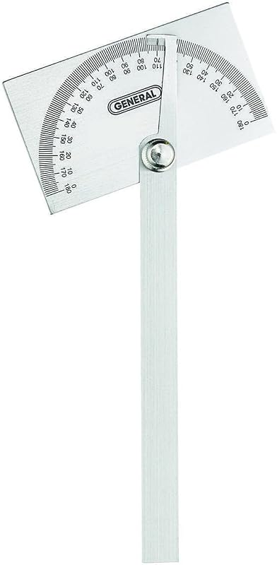 General Tools Square Head Protractor & Angle Finder for Carpentry & Framing | Carpenter square & angle gauge for woodworking. Angle finder tool & machinist square for framing & angle measuring.