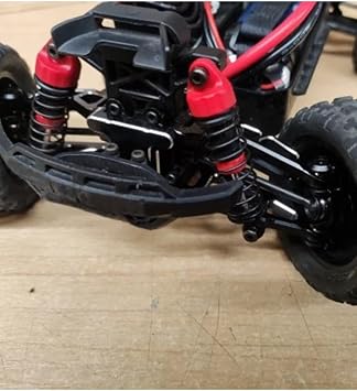 Assembled Differential for 1/18 Granite GROM 1/14 Mojave,CVD Shaft Dogbone CVD Joint Universal Axle Set,Accessories for ARRMA 1/18 2S Granite Granite GROM (RED&Black)