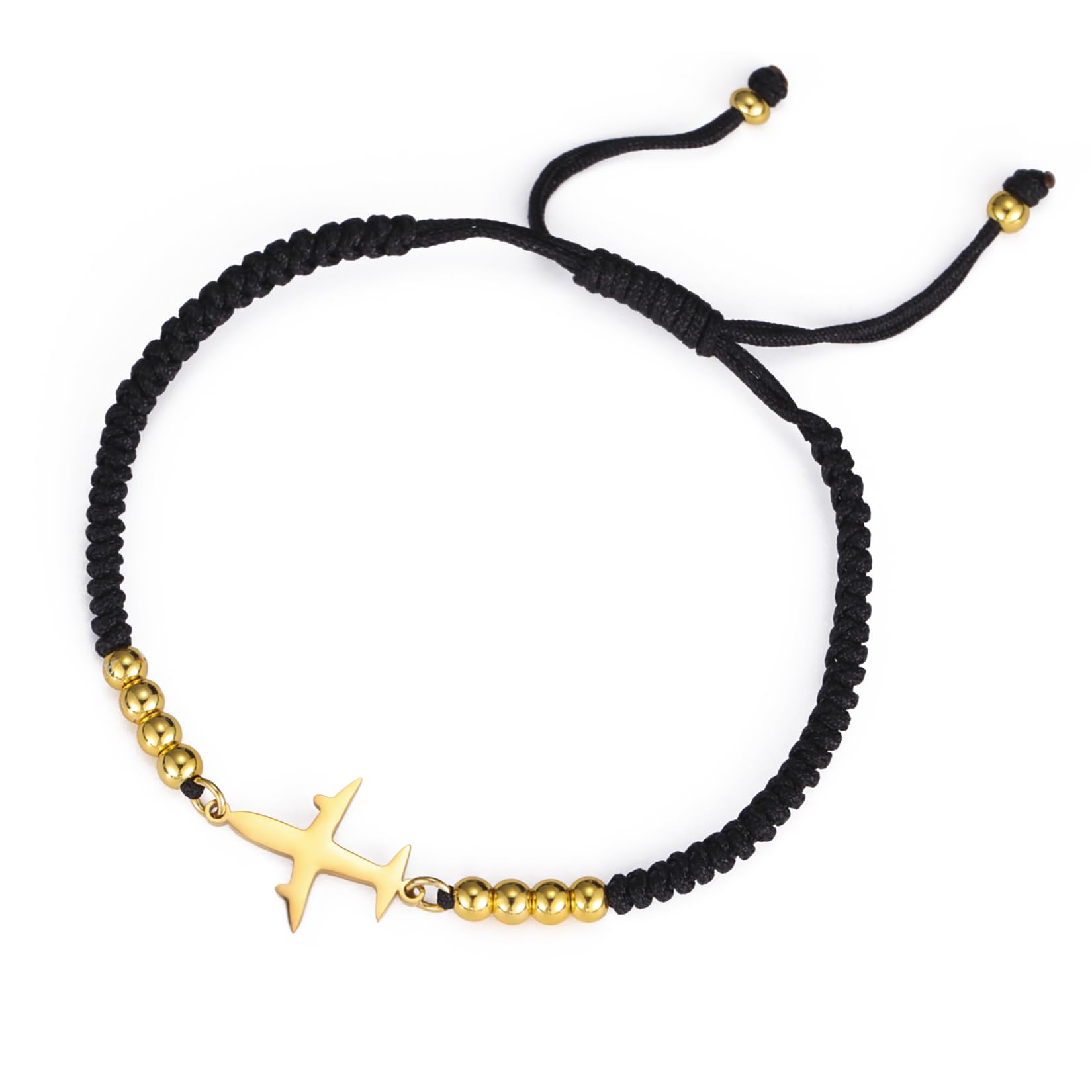 WearTravelers Bracciale Rigido da Donna con Aereo e Mappamondo in Acciaio Inox - Bracciale con Mondo ideale come idea regalo per chi ama viaggiare - Modello Hanoi (Argento Lucido
