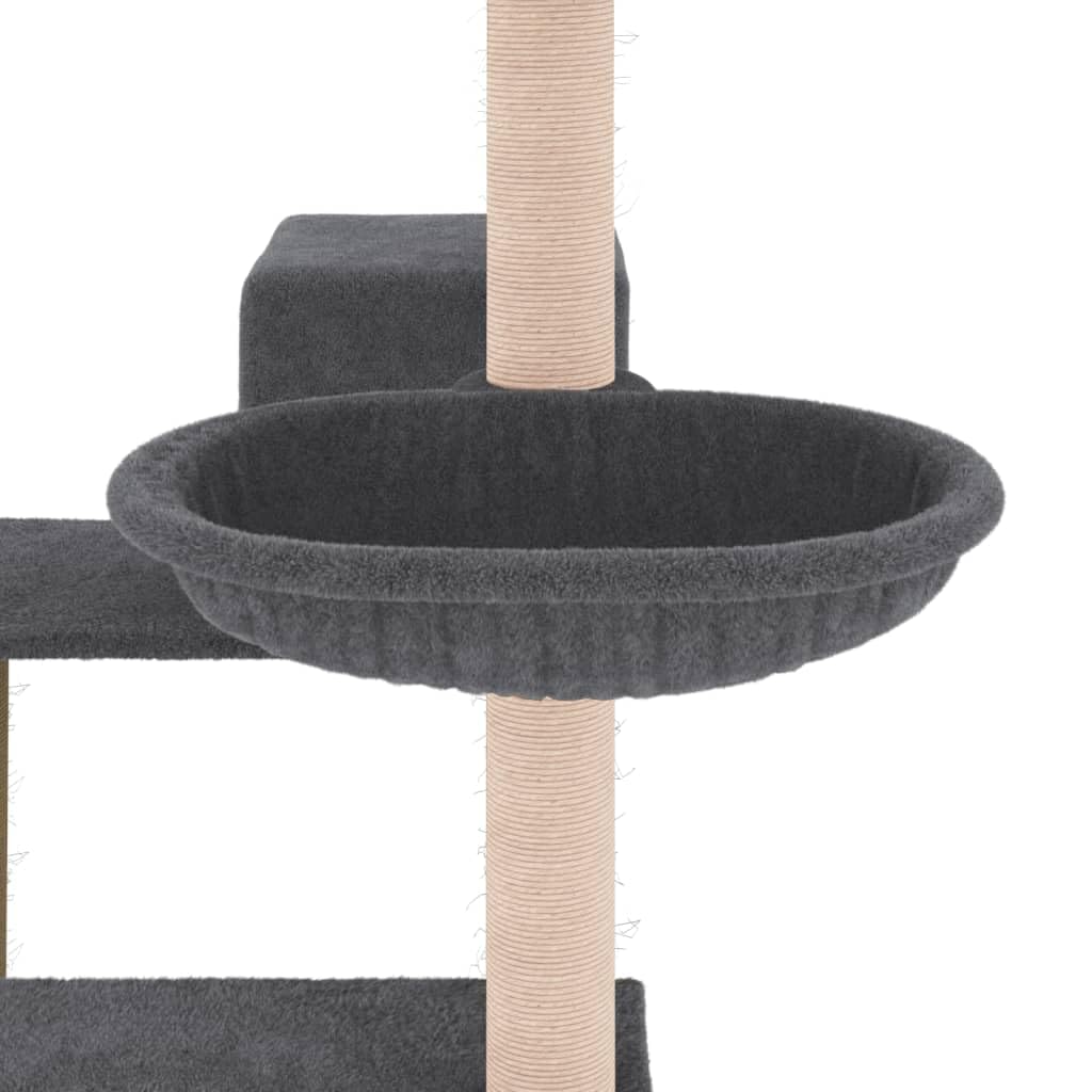 ARKEM Rascador para Gatos con Postes de sisal Gris Oscuro 82,5 cm Rascador para Gatos Alto