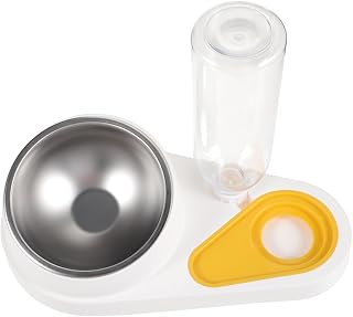 Automatic PET Food Feeder and Water Dispenser for Dogs, White | Plastic Build, Simple Elegant Style, Practical for Home Use and PET Shops, Sturdy Time Saving Convenience