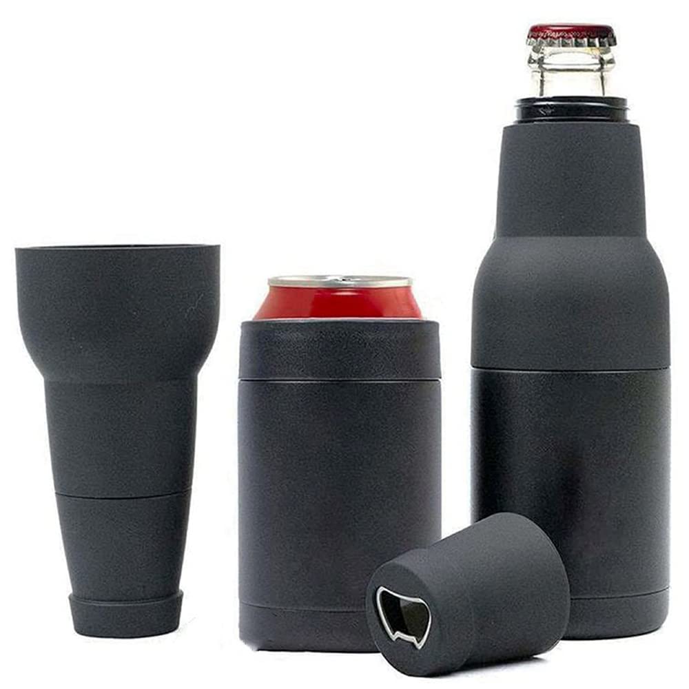 Skinny Can Koozie 3-in-1 Insulated Can/Bottle Cooler Stainless