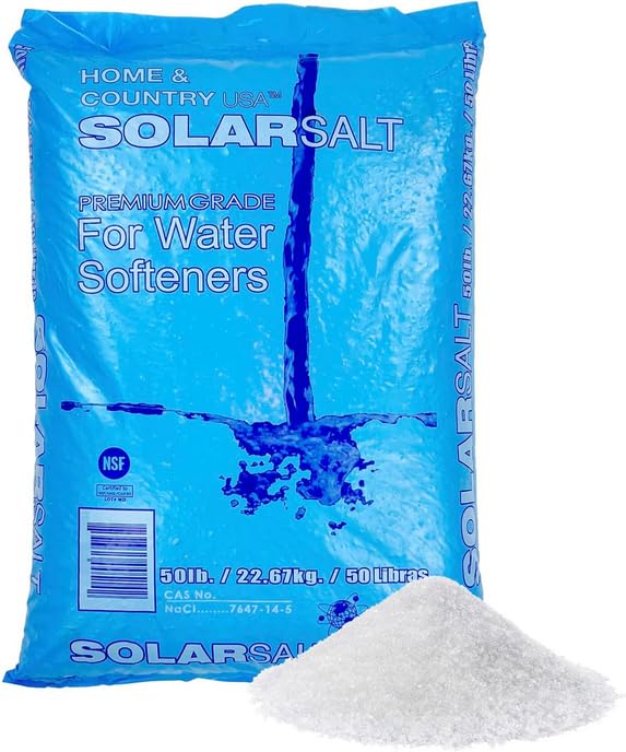 Home and Country All Natural Solar Salt for Water Softener. (50, Pounds)
