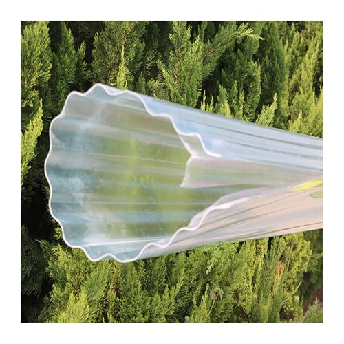 Pannello trasparente for lucernario, lastra ondulata in FRP for tetti, tegole termoisolanti, lastra for tettoia di capannoni da giardino, for tettoia di veranda(120cm-8 pieces,0.1cm)
